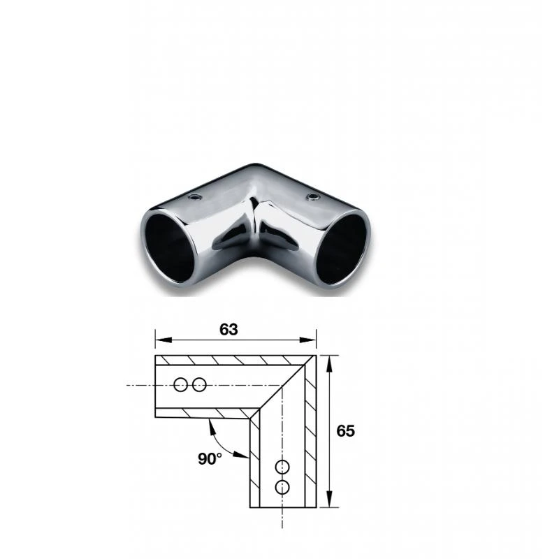 (Ø19mm) Bas nối chữ L HAFELE 981.52.796