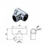 (Ø19mm) Bas nối chữ T HAFELE 981.52.797