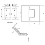 (K-K-135) Bản lề kính kính 135° HAFELE 981.77.904 499.05.856 499.05.806 (inox bóng)