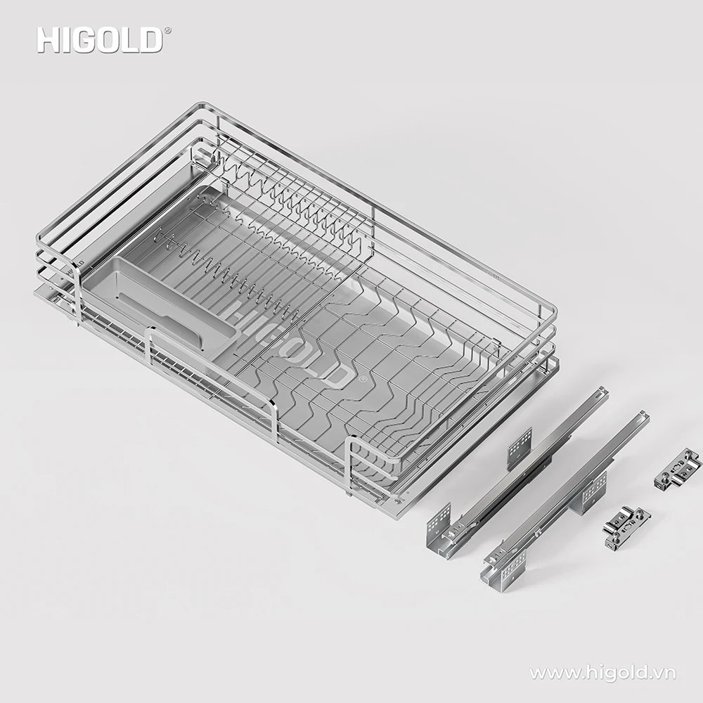 (600-900mm,DIAMOND 2.0) Giá bát đĩa tủ dưới HIGOLD 301521S 301522S 301523S 301524S 301525S1(inox304 nan dẹt)