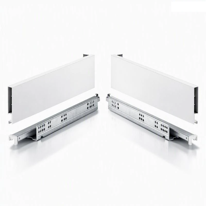(H89mm,nhấn mở) Bộ ray hộp synchro HAFELE 552.21.585 (xám) 552.21.785 (trắng) MATRIX SLIM A