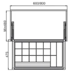 (600,800mm,30kg) Khay đựng trang sức HAFELE 807.95.801 807.95.803 (Trắng)