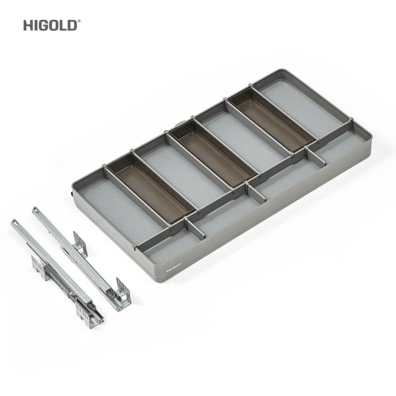 Ngăn kéo âm tích hợp khay chia HIGOLD 301857 301856 301853 301851 (Nhôm)