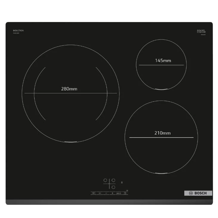 (60cm,4.6kW) Bếp từ BOSCH Series 4 PUJ631BB5E, 3 vùng nấu