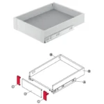 (89mm) Pát liên kết mặt trước ray hộp HAFELE 552.31.590 (xám) 552.31.790 (trắng) MATRIX BOX SLIM  A