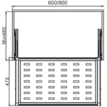(600,800mm,30kg) Rổ kim loại hộp HAFELE 807.95.851 807.95.853 (Trắng)