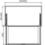(600,800mm,30kg) Rổ kéo kính HAFELE 807.95.171 807.95.173 (Nâu)