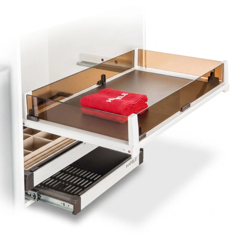 (600,800mm,30kg) Rổ kéo kính HAFELE 807.95.871 807.95.873 (Trắng)