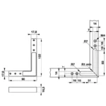 (30kg) Bas đế khung nhôm HAFELE 342.79.784 342.79.785 cho bản lề tủ âm 3D Alusion S02/H02