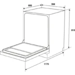 (60cm,TuboAir) Máy rửa bát HAFELE HDW-B6054B 538.21.362 (15 bộ)