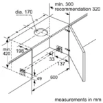 (60cm,399m3/h) Hút mùi BOSCH Series 4 DFS067A51B (Rút)
