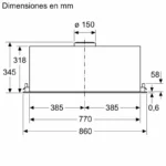 (86cm,820m3/h) Hút mùi BOSCH Series 8 DLN88PC60 (âm tủ)