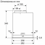 (86cm,820m3/h) Hút mùi BOSCH Series 8 DLN88PC60 (âm tủ)