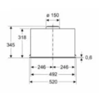 (52cm,755m3/h) Hút mùi BOSCH Series 6 DLN57PC60 (âm tủ)