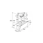 (90cm,1007m3/h) Hút mùi BOSCH kính nghiêng Series 8 DWK91LT60 (669m3/h)