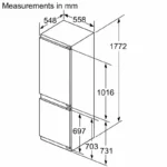 Tủ lạnh âm tủ 260L BOSCH Series 6 KIN86ADD0 (Inox)